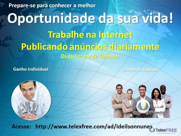 O futuro chegou! TELEXFREE Ligue a vontade para + de 40 país